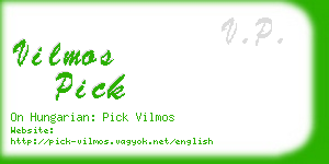 vilmos pick business card